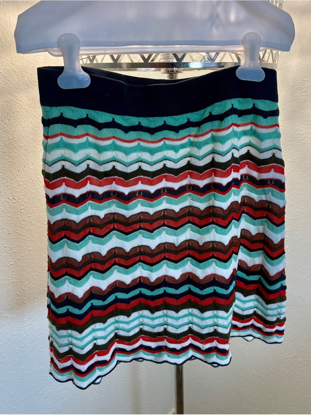 Missoni Womens  Knit Skirt ,Red, Navy